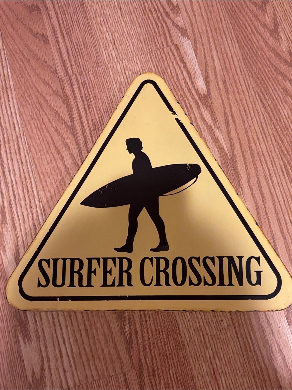 Yellow Surfer Crossing Sign - Men Swim